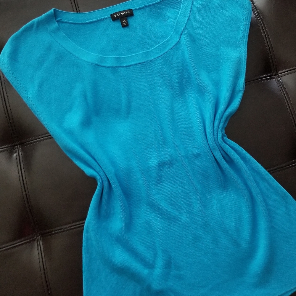 ❗Talbots Teal Boatneck Top XS❗